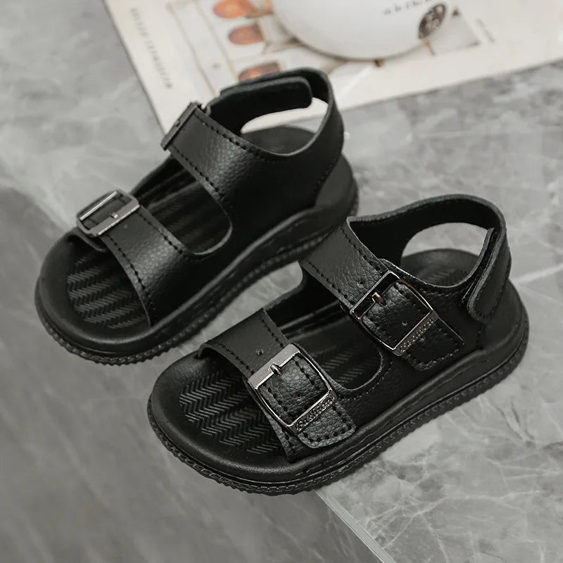 Boys' Sandals 2026 New Children's Beach Sandals Fashion Sports Non slip Wear resistant Baby Shoes 1-6 Year Old Leather Shoes